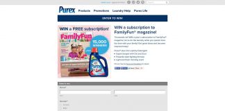 Purex WIN A Subscription To FamilyFun Magazine Sweepstakes