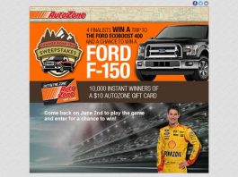 AutoZoneSummerSweeps.com - AutoZone Summer Road Trip Instant Win Game And Sweepstakes