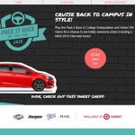 Pack it Back to College Sweepstakes and Instant Win Game