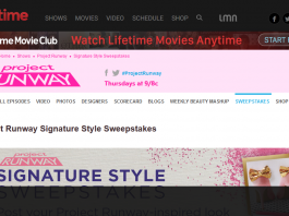 MyLifetime.com/SignatureStyle - Project Runway Signature Style Sweepstakes