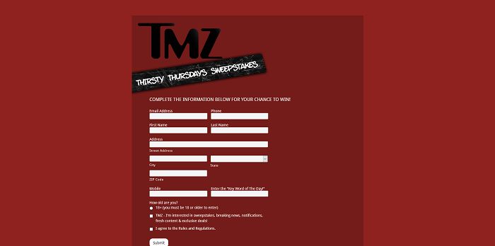 tmz sweepstakes 2021 word of the day