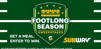 Subway Footlong Season Sweepstakes 2020