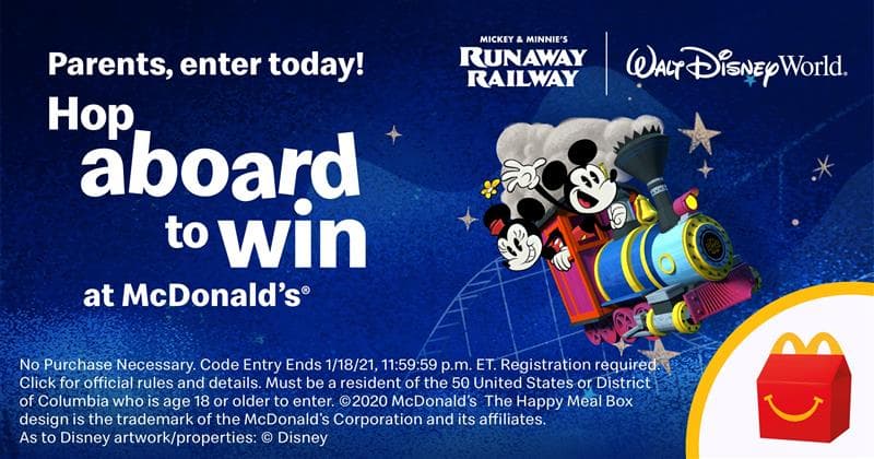 Hop Aboard To Win Sweepstakes At Mcdonald S