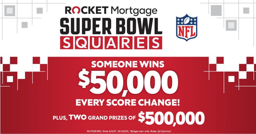 rocket mortgage squares for superbowl