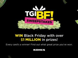 Kohl's TGIBF Sweepstakes 2022