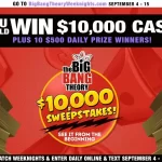 Big Bang Theory Sweepstakes 2023